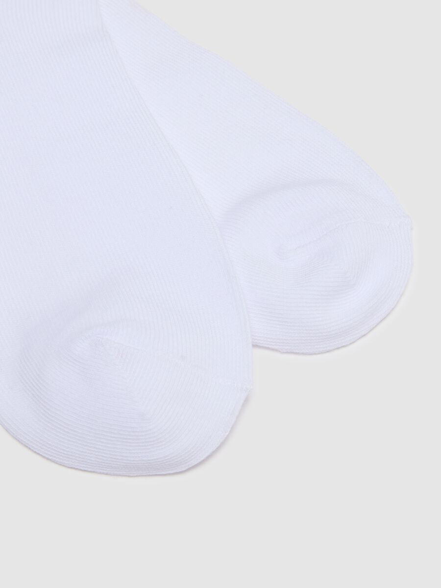 Multipack of white stretch cotton socks with snug fit_2
