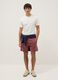 Red cotton-blend regular-fit shorts with drawstring_0