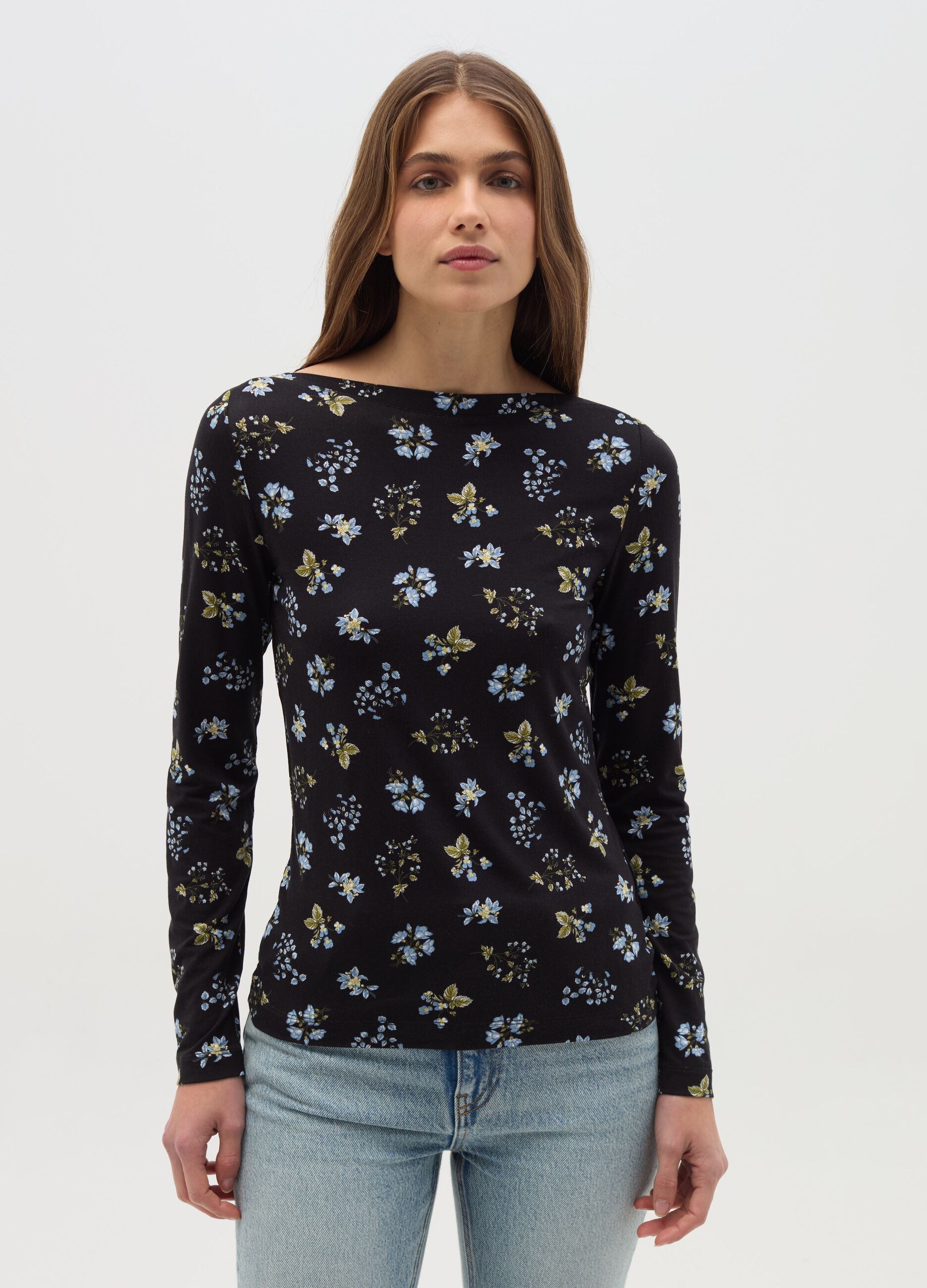 T-shirt a maniche lunghe con stampa
