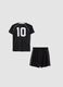 Black sporty T-shirt and shorts set for boys, regular fit_1