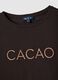 Regular fit pure cotton brown T-shirt with text_5