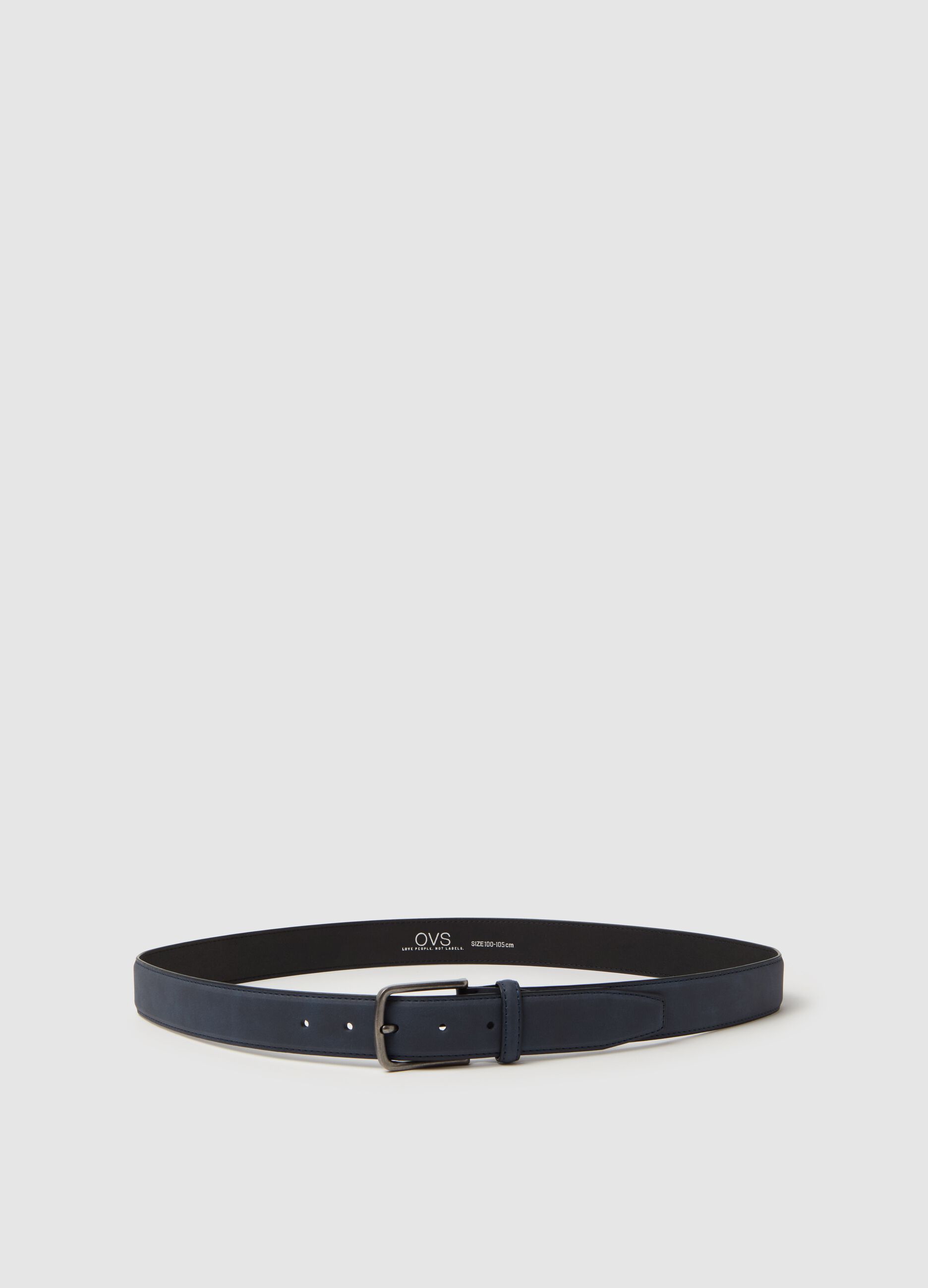 Solid colour belt with square buckle