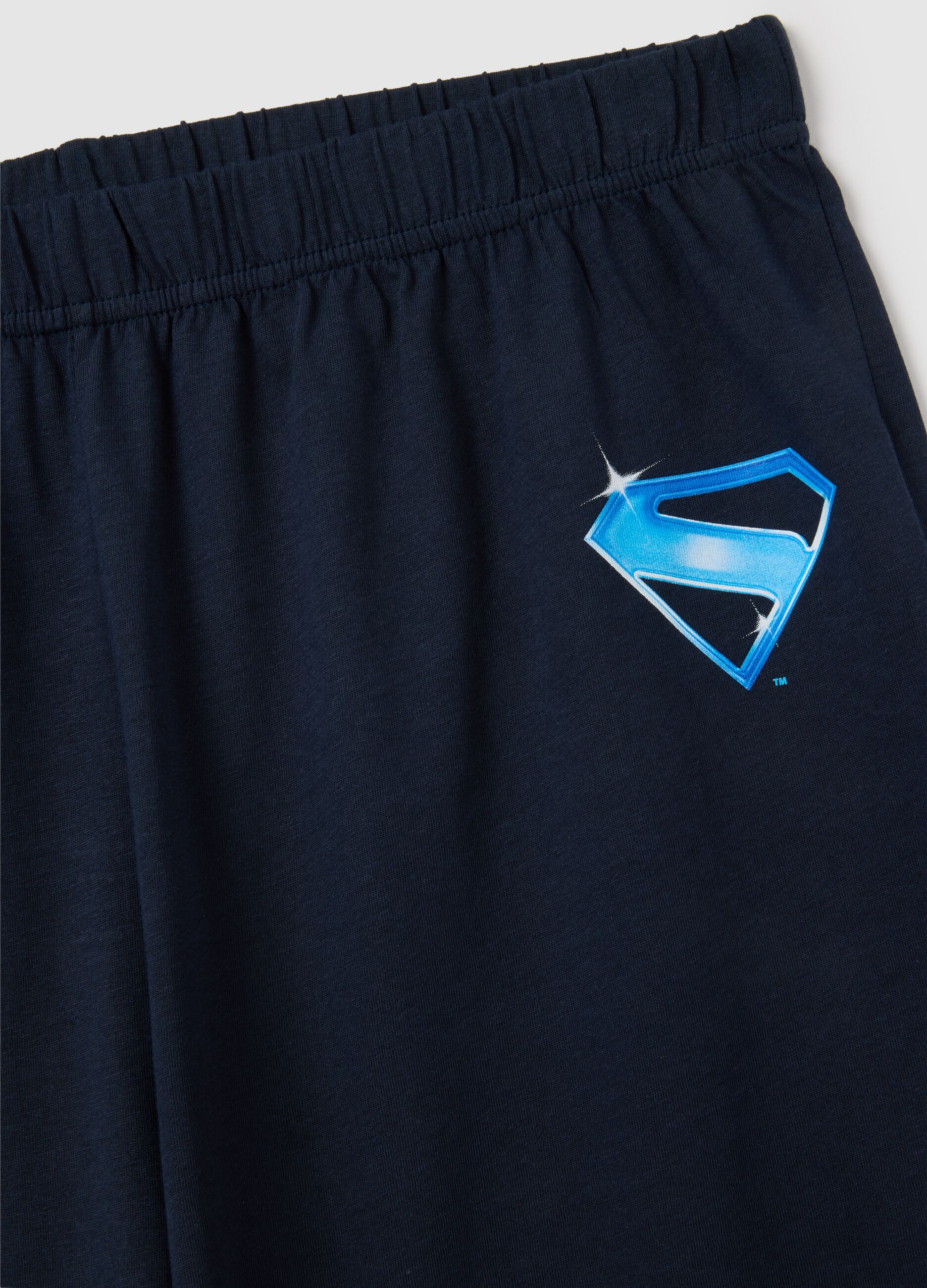 Men's blue pure cotton pyjama with Superman graphic