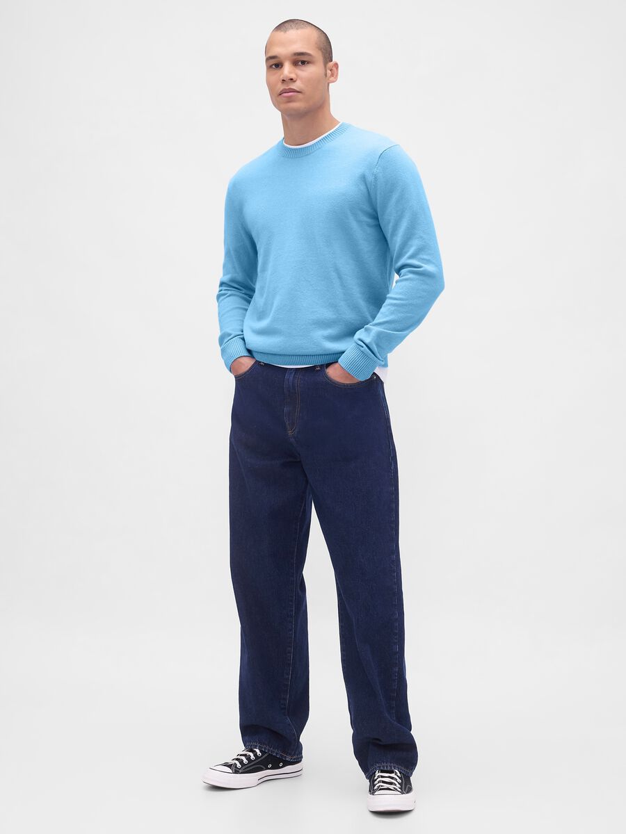 Maglione CashSoft girocollo in misto cotone_2