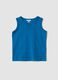 Blue pure cotton vest top_0