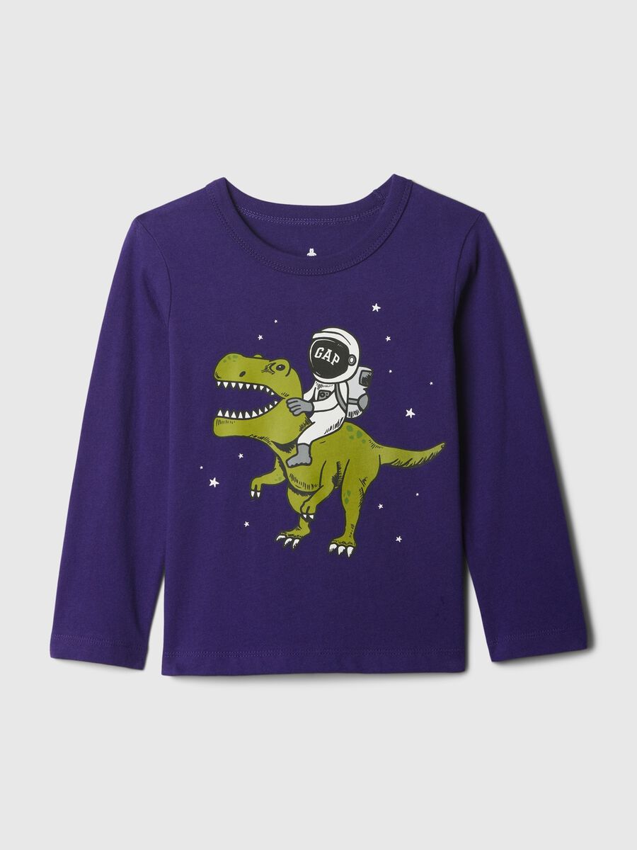 Long-sleeved T-shirt in cotton with print_0