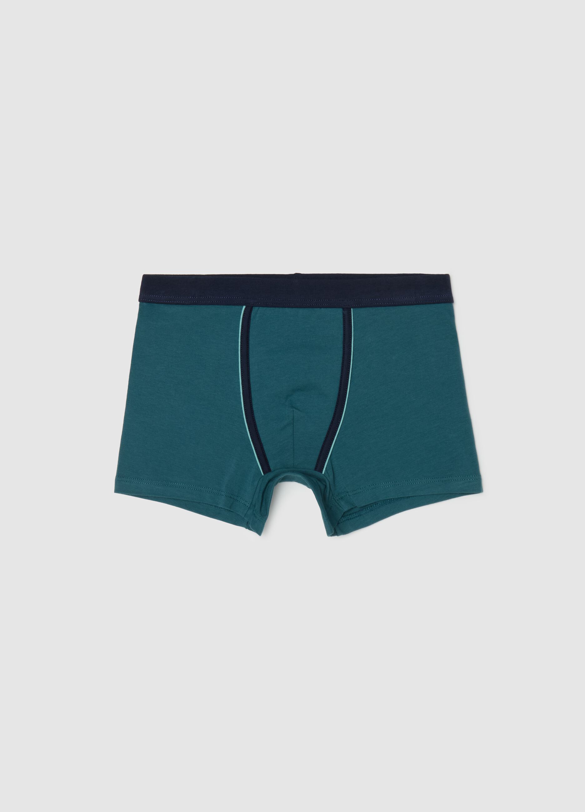 Midi boxer shorts in stretch cotton