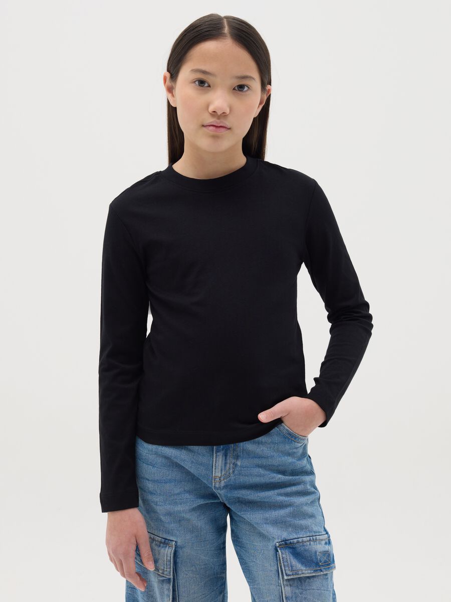 T-shirt a maniche lunghe in cotone _0