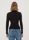 T-shirt marrone in viscosa, seta e lana elasticizzata girocollo regular fit_3