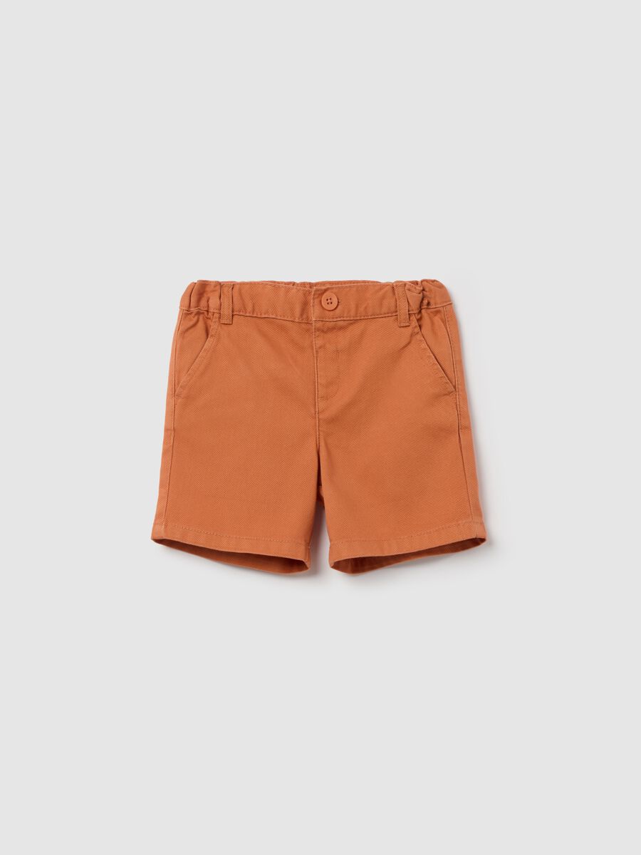 Bermuda shorts in dobby with pockets_0