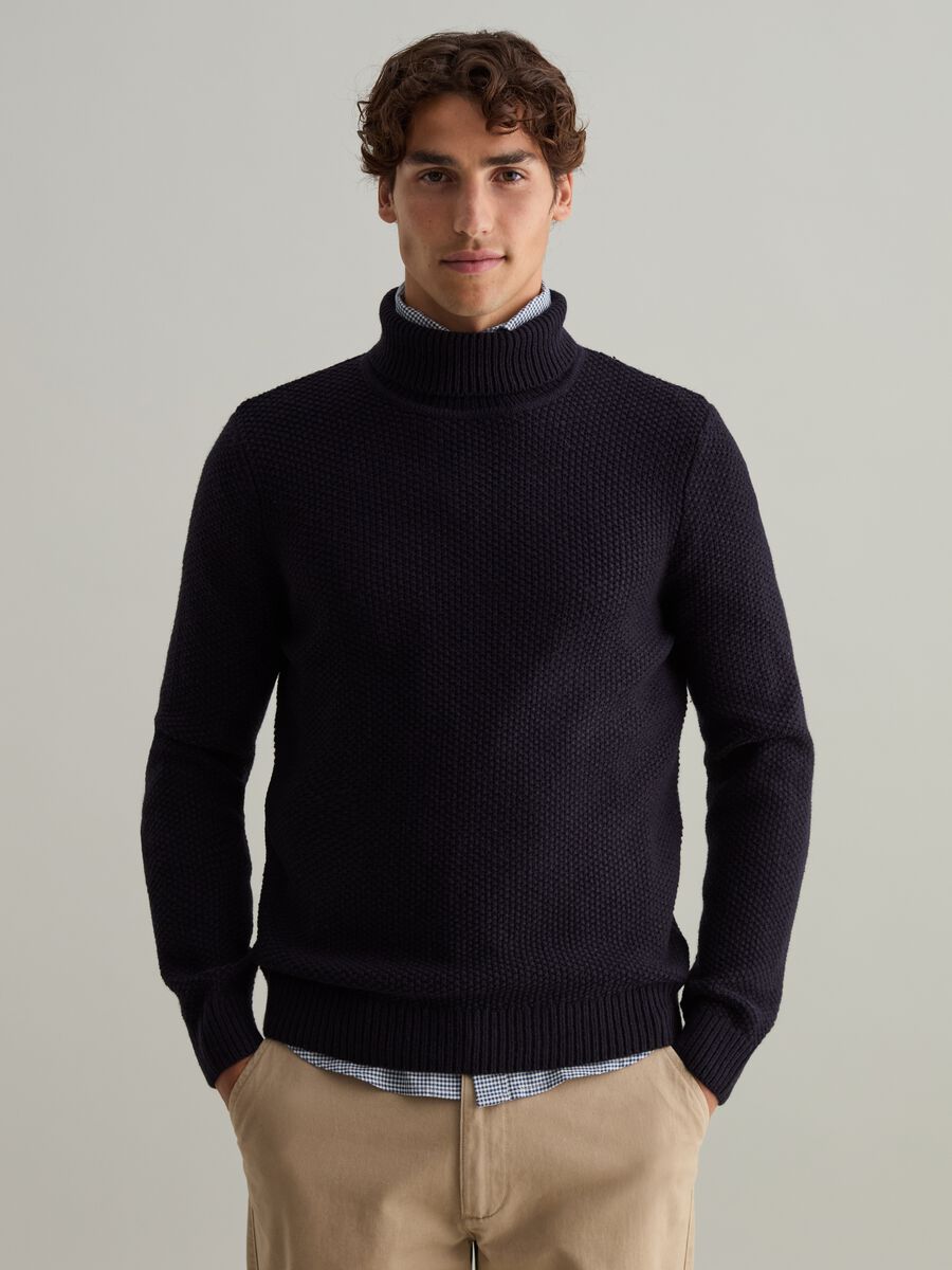 Pullover tricot a collo alto_0
