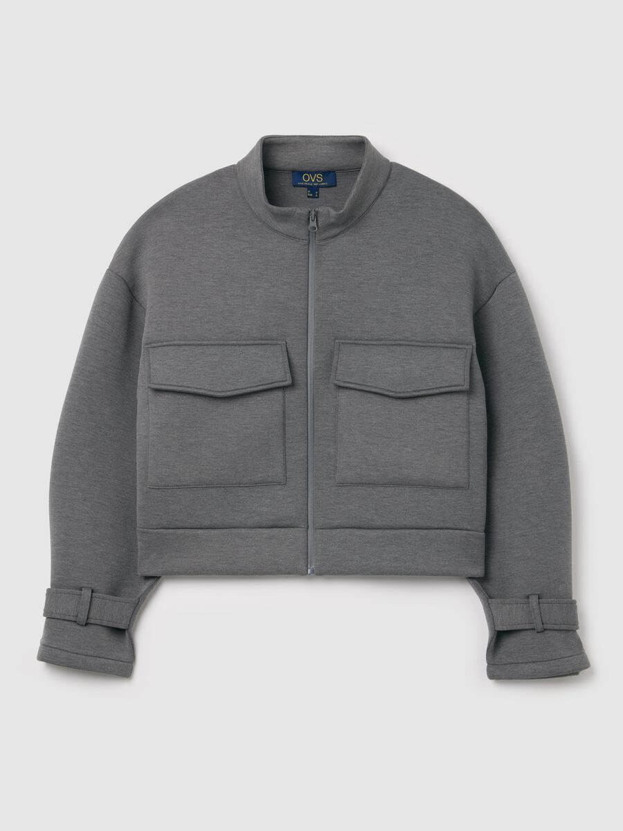 Bomber jacket with mock neck_4