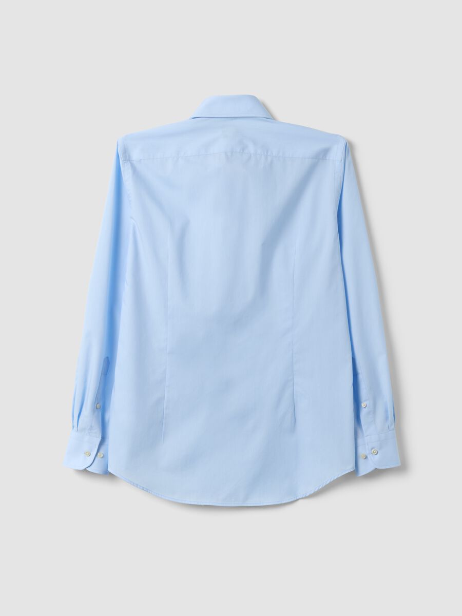 Camicia azzurra slim fit con colletto button down easy iron_6
