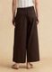 Brown stretch cotton culotte trousers_2