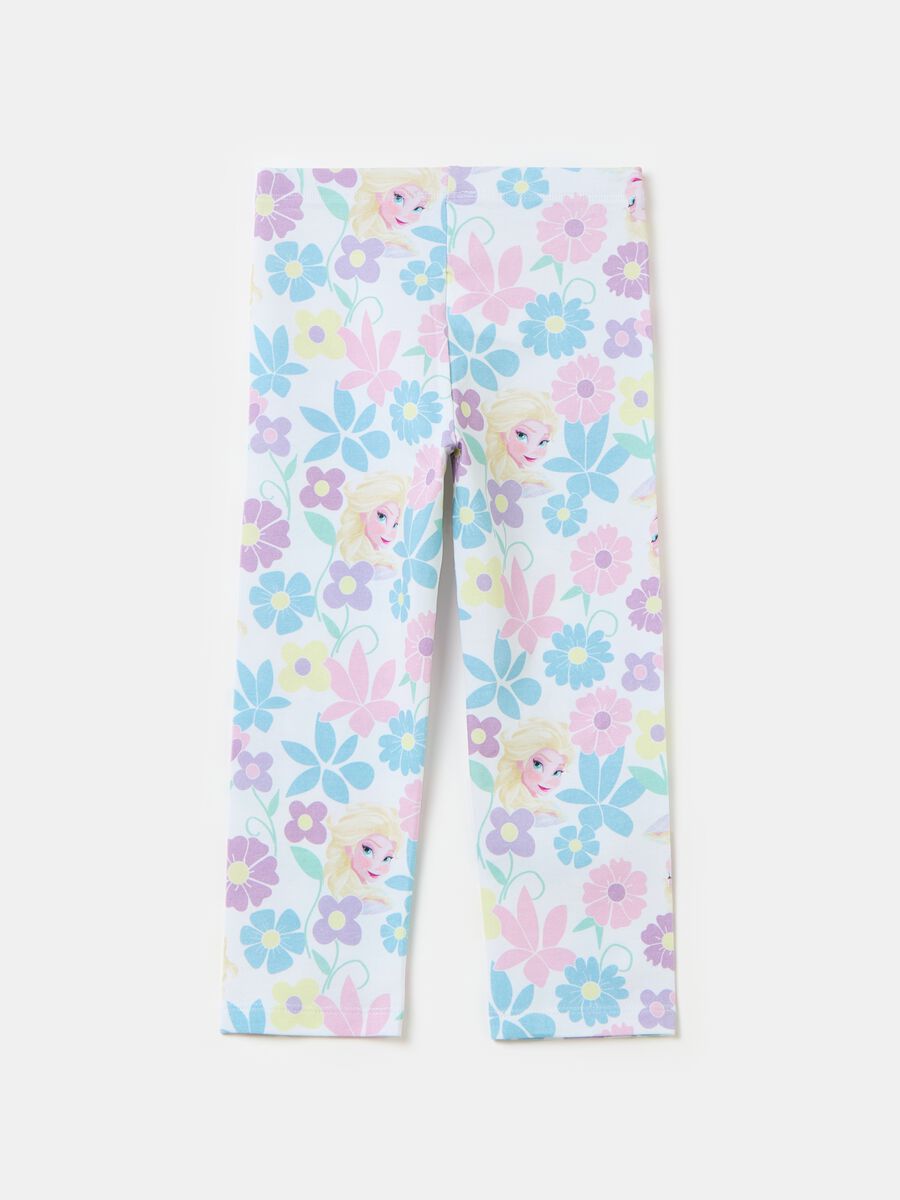 Stretch leggings with Elsa print_1