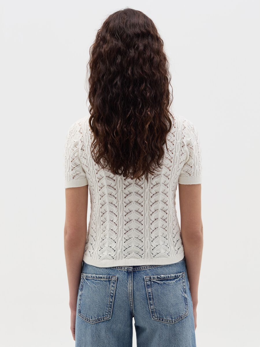 Short-sleeve crochet top_3