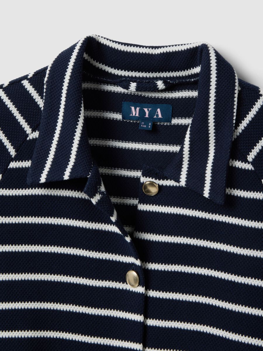 Polo in misto cotone a righe multicolor regular fit_5