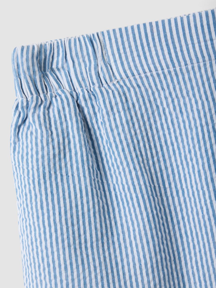 Regular-fit multicolour striped pure cotton shorts_5
