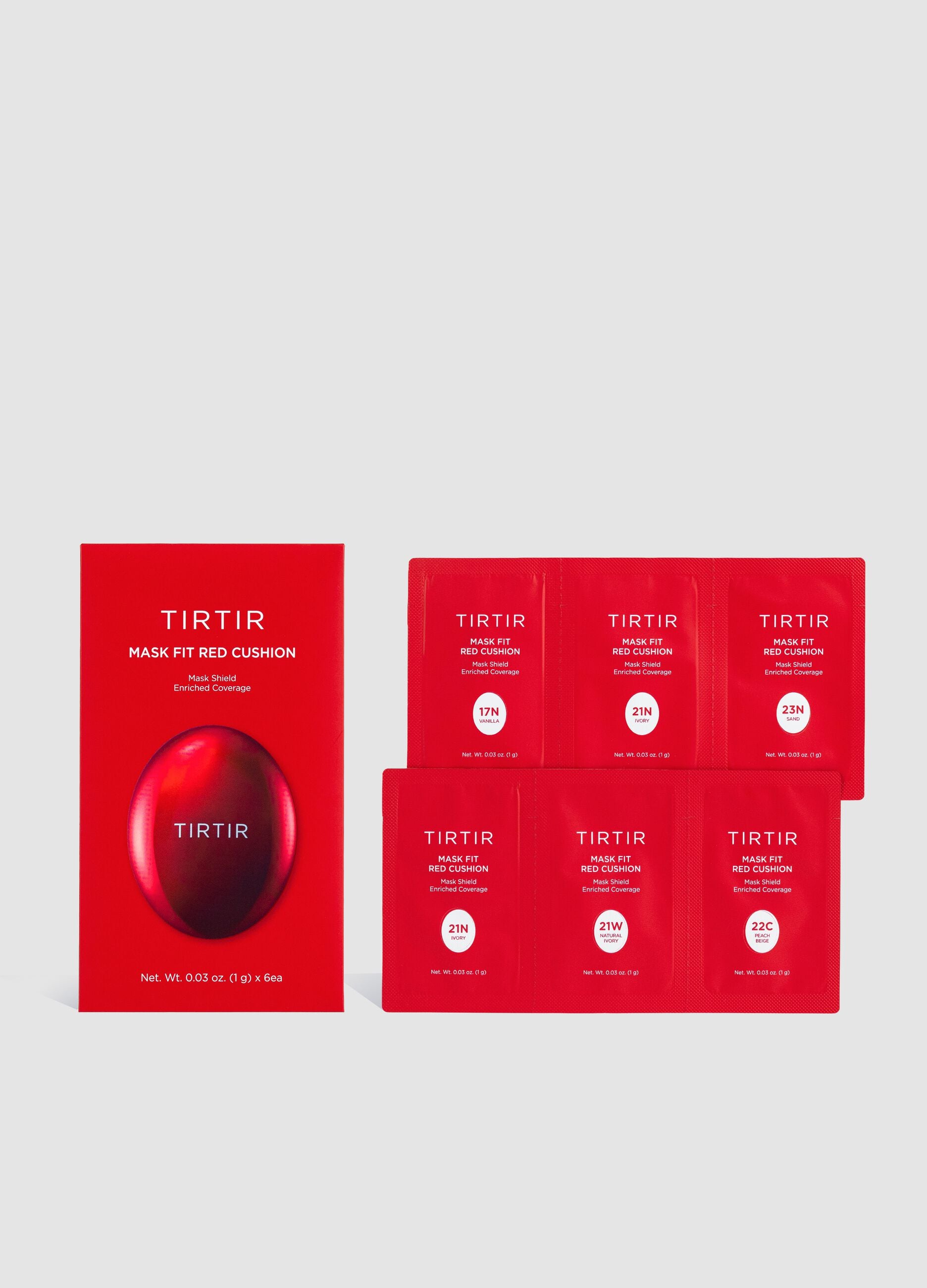 TIRTIR Mask Fit Red Cushion 6-Shade Kit 1g x 6 - Korean make-up