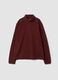 Red regular-fit half-zip fleece sweatshirt_0