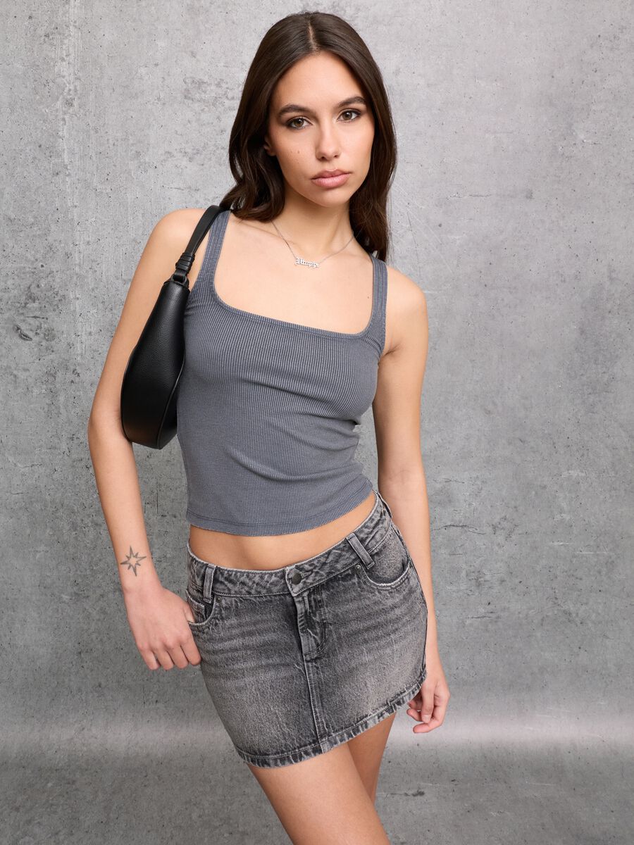 Tank Top Square Neck Vintage Grey_2