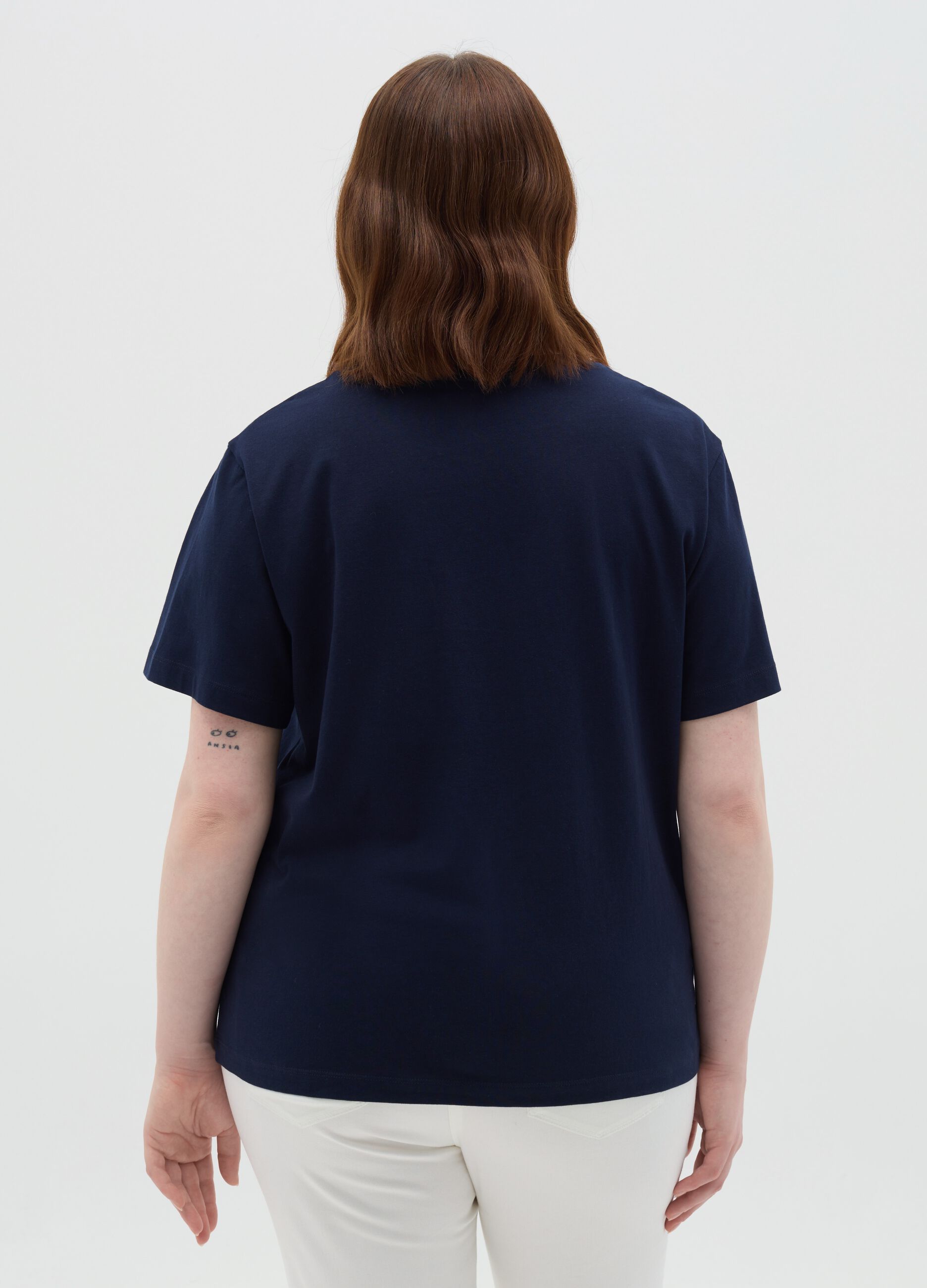 Mya Blue Cotton T-shirt