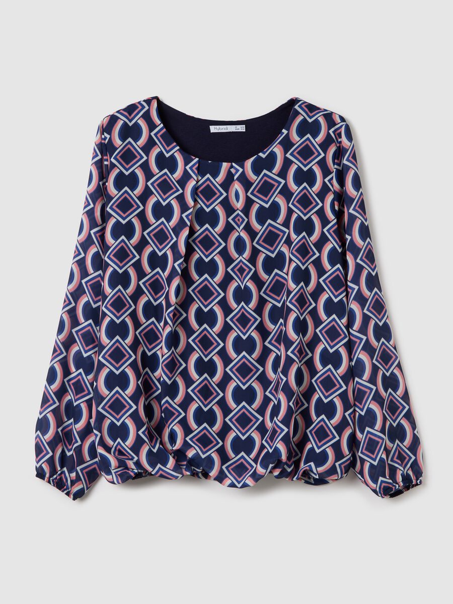 Blusa con stampa geometrica_4
