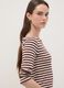 T-shirt multicolor in viscosa elasticizzata a righe slim fit_0
