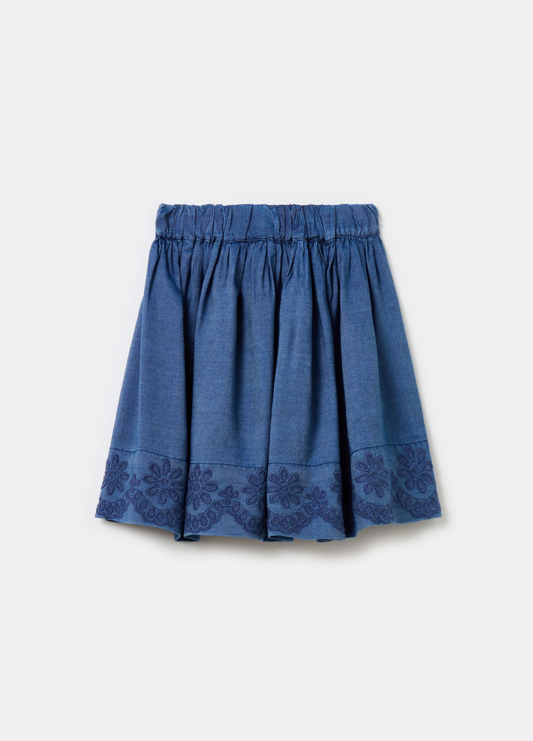 Skirt in TENCEL™ Lyocell with embroidery