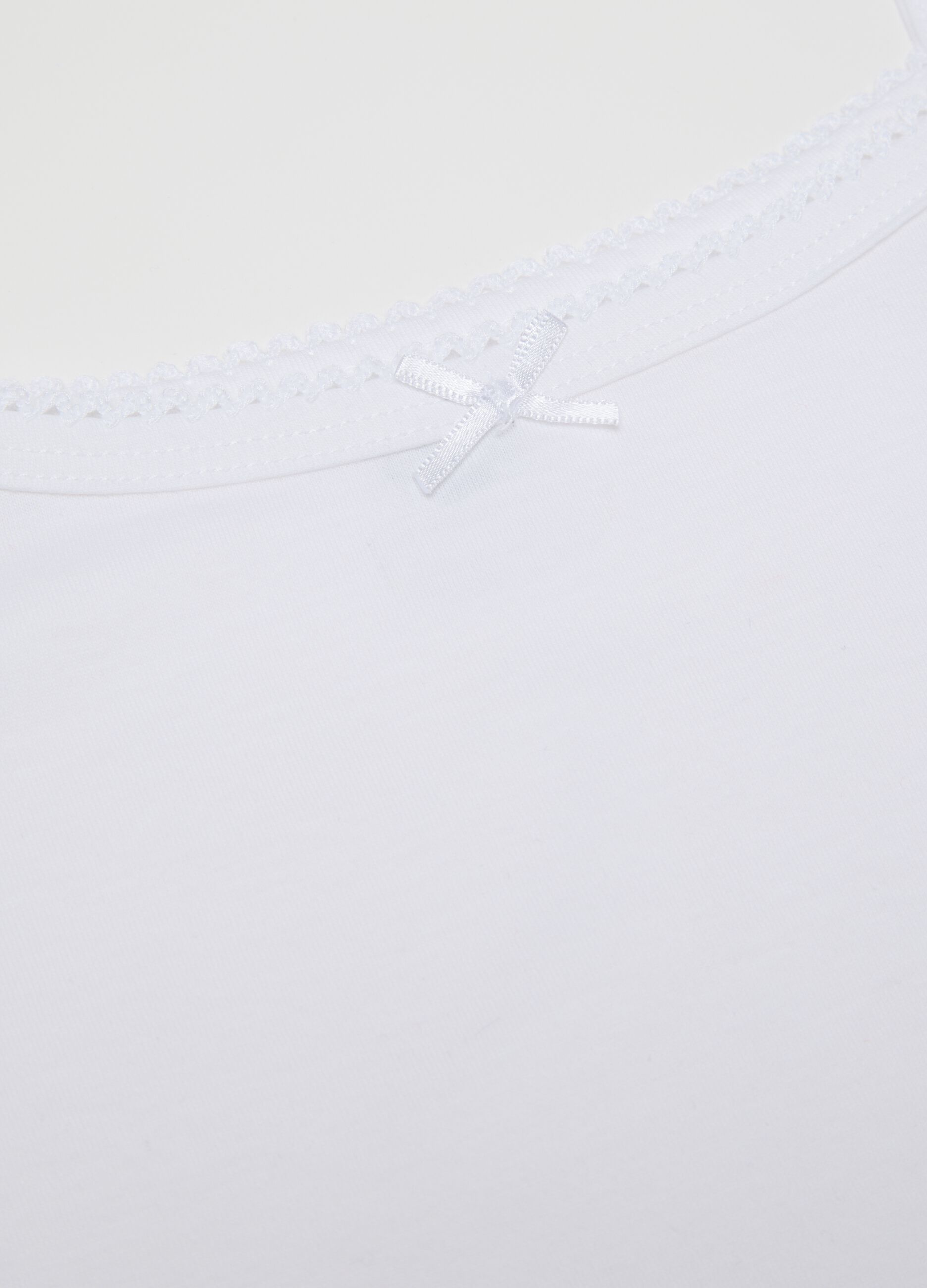 Canotte da bambina in puro cotone bianche regular fit