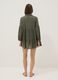 Green pure organic cotton kaftan with ruffles and broderie inserts_3