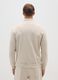 Beige cotton blend zip sweatshirt_2