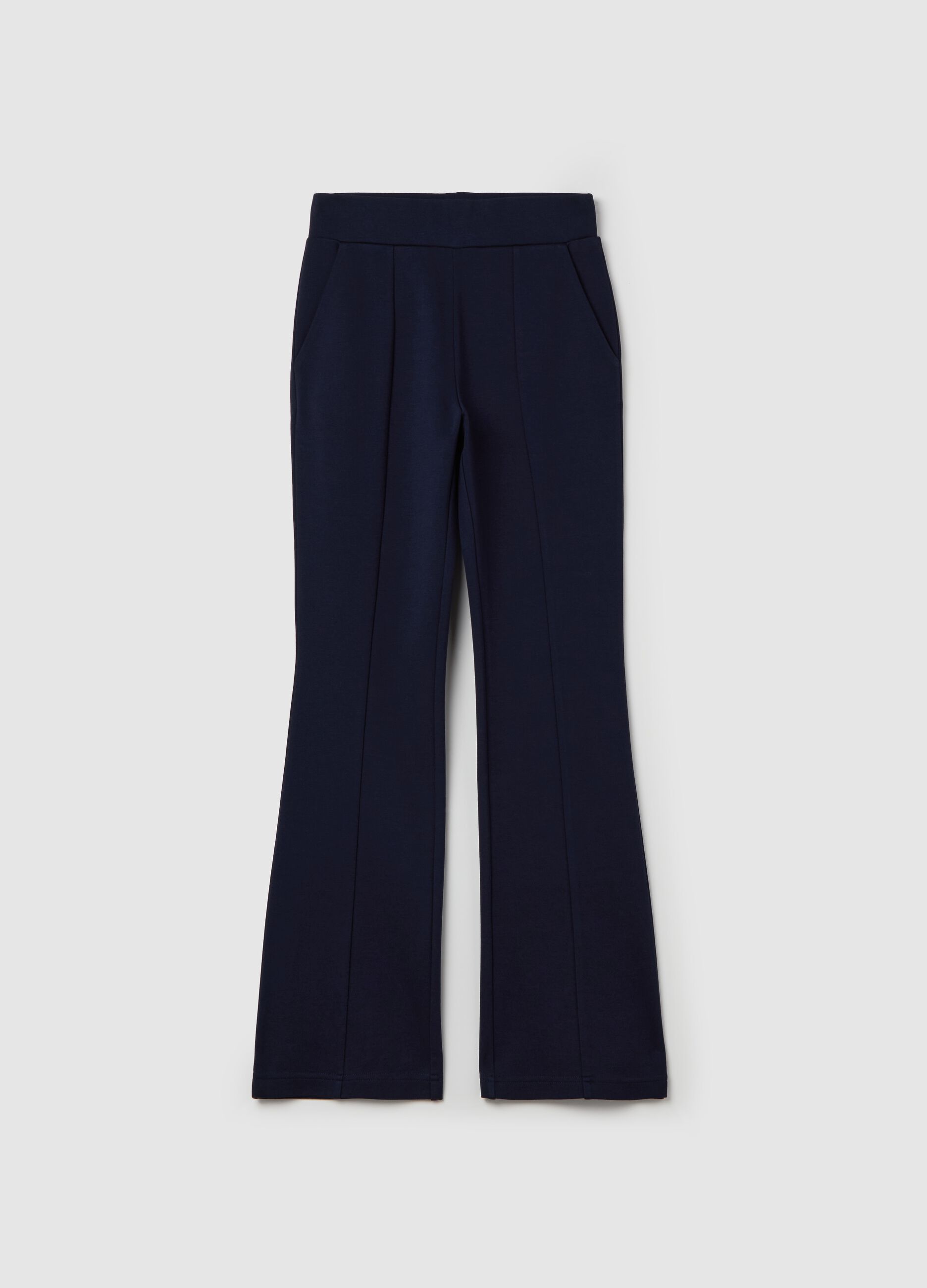Milano-stitch leggings with raised seams