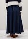 Long denim skirt in blue_2