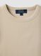Beige fitted short-sleeve stretch cotton T-shirt_5