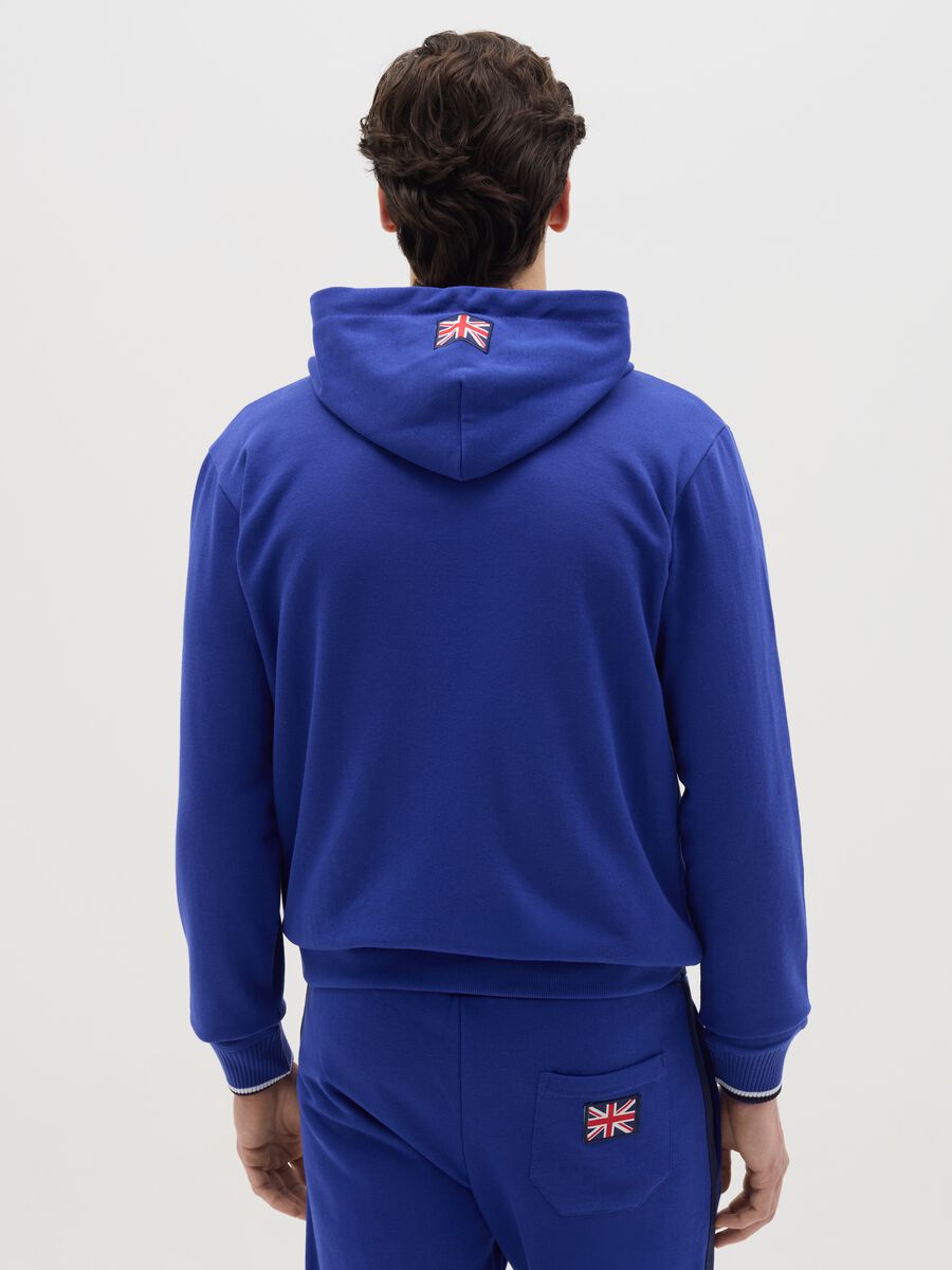 Blue full-zip sweatshirt with hood_3