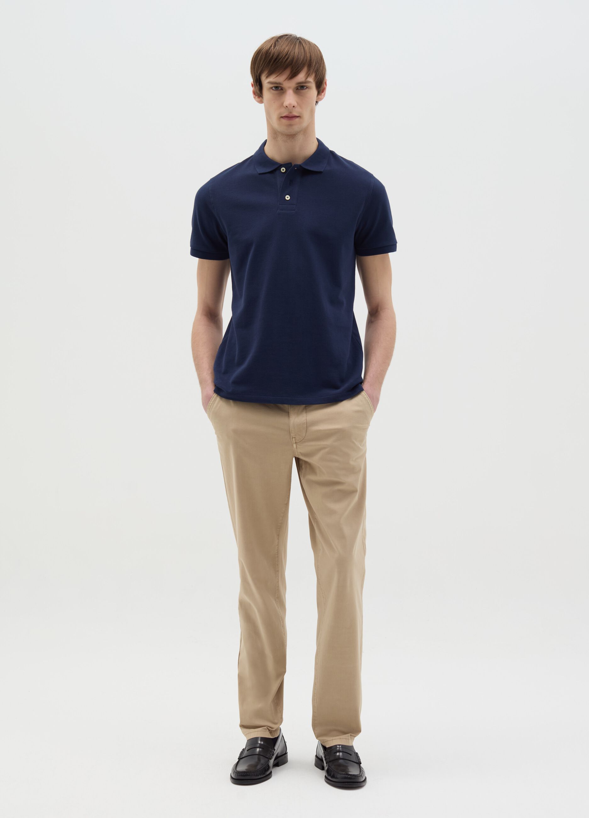 Chino trousers in poplin
