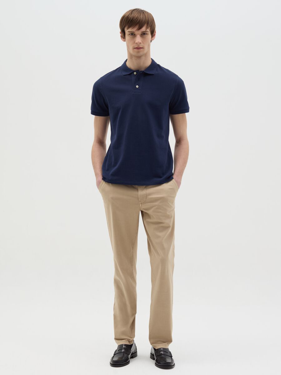Chino trousers in poplin_0