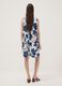 White stretch cotton dress with floral print, regular fit_3