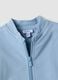 Blue stretch cotton set with crew neck_2