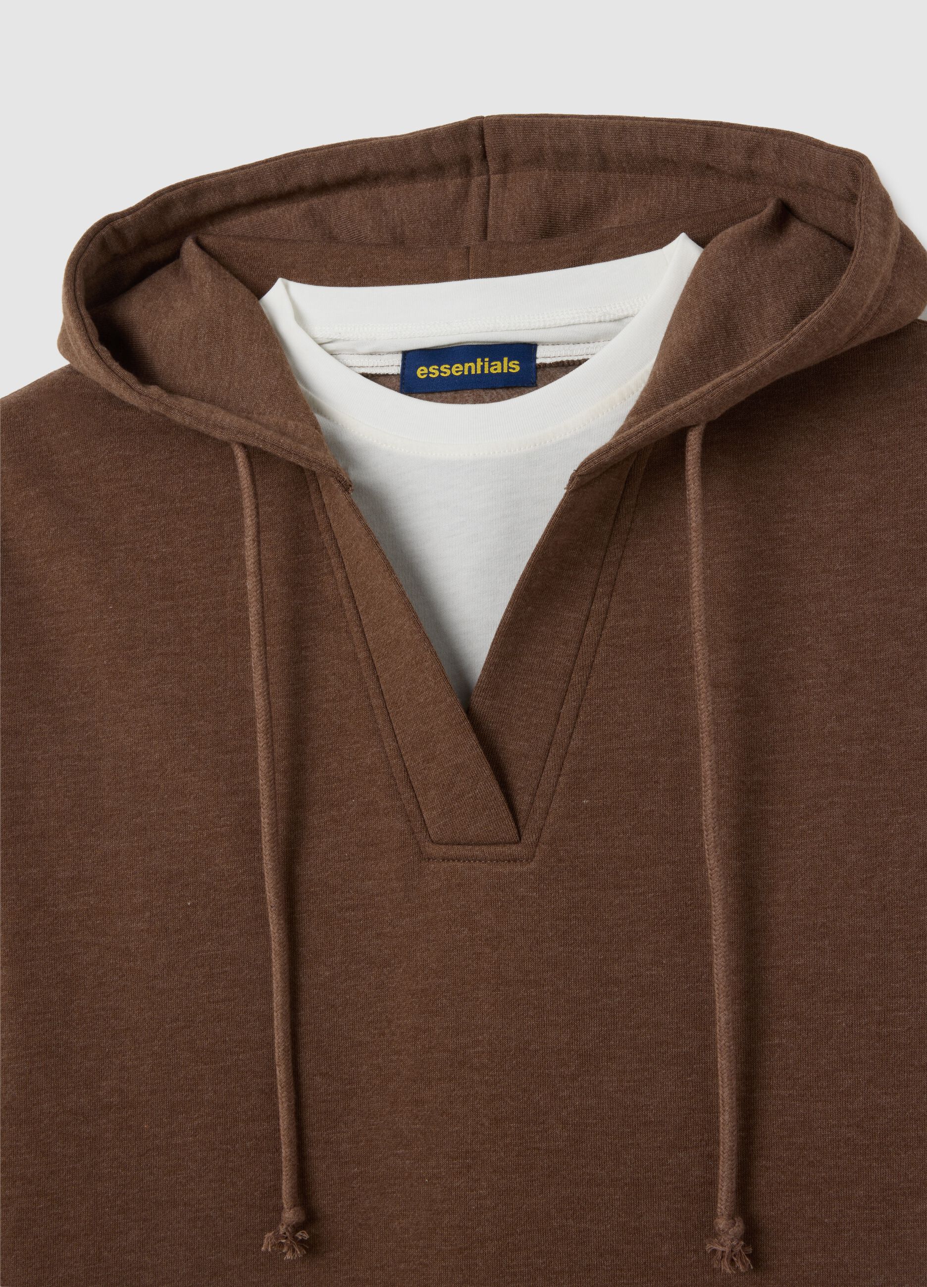 Brown Cotton Blend Sweatshirt Regular Fit