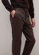 Brown Stretch Cotton Slim Fit Trousers_3
