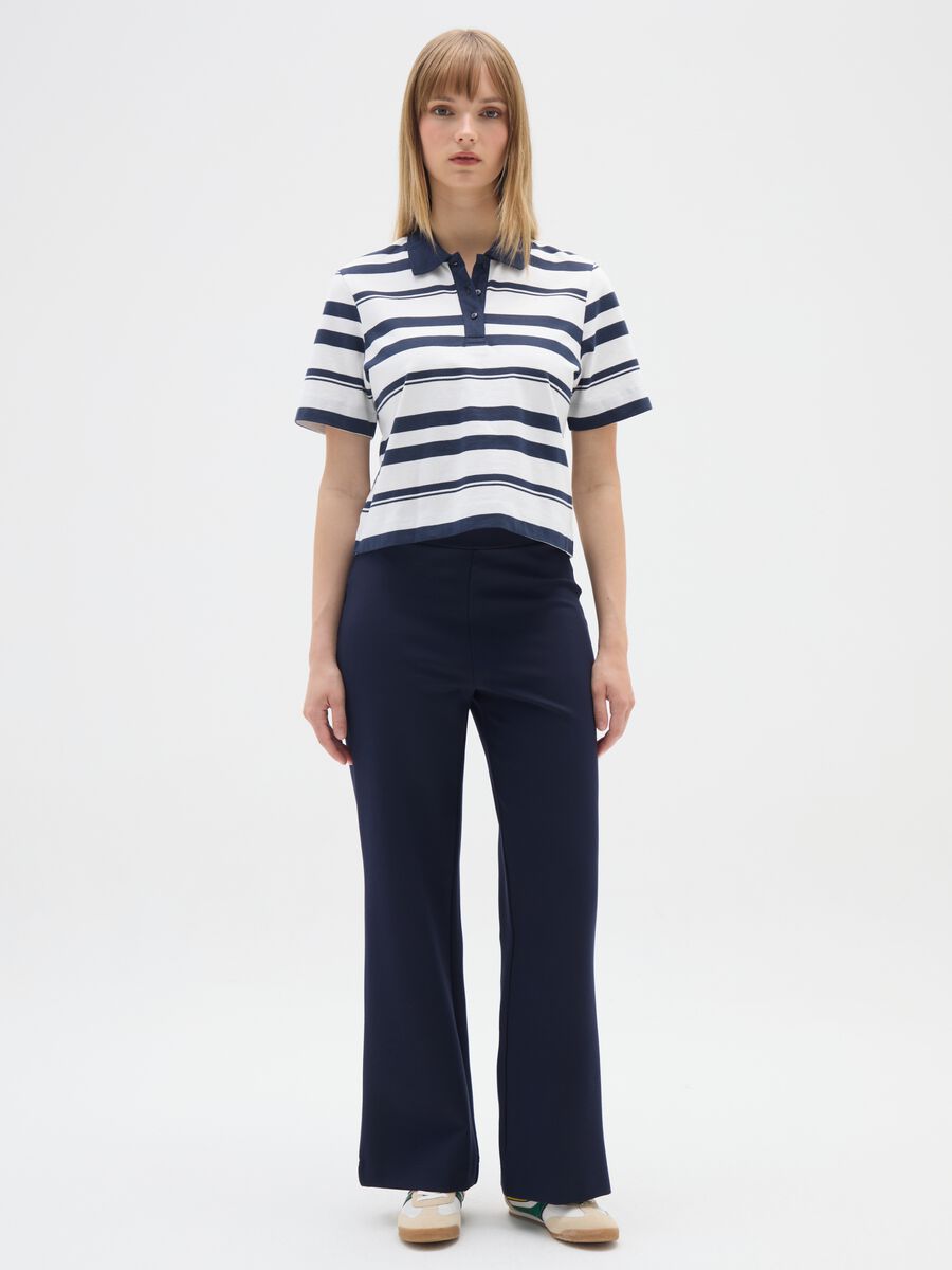Wide blue stretch trousers_0