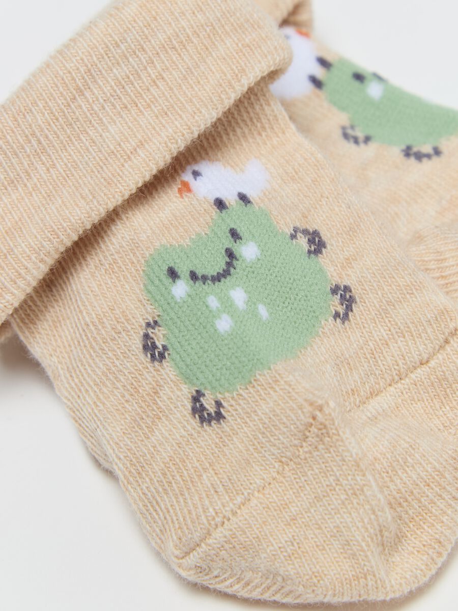 Two-pair pack short socks with animals design_2
