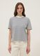 Blue pure cotton striped T-shirt_2