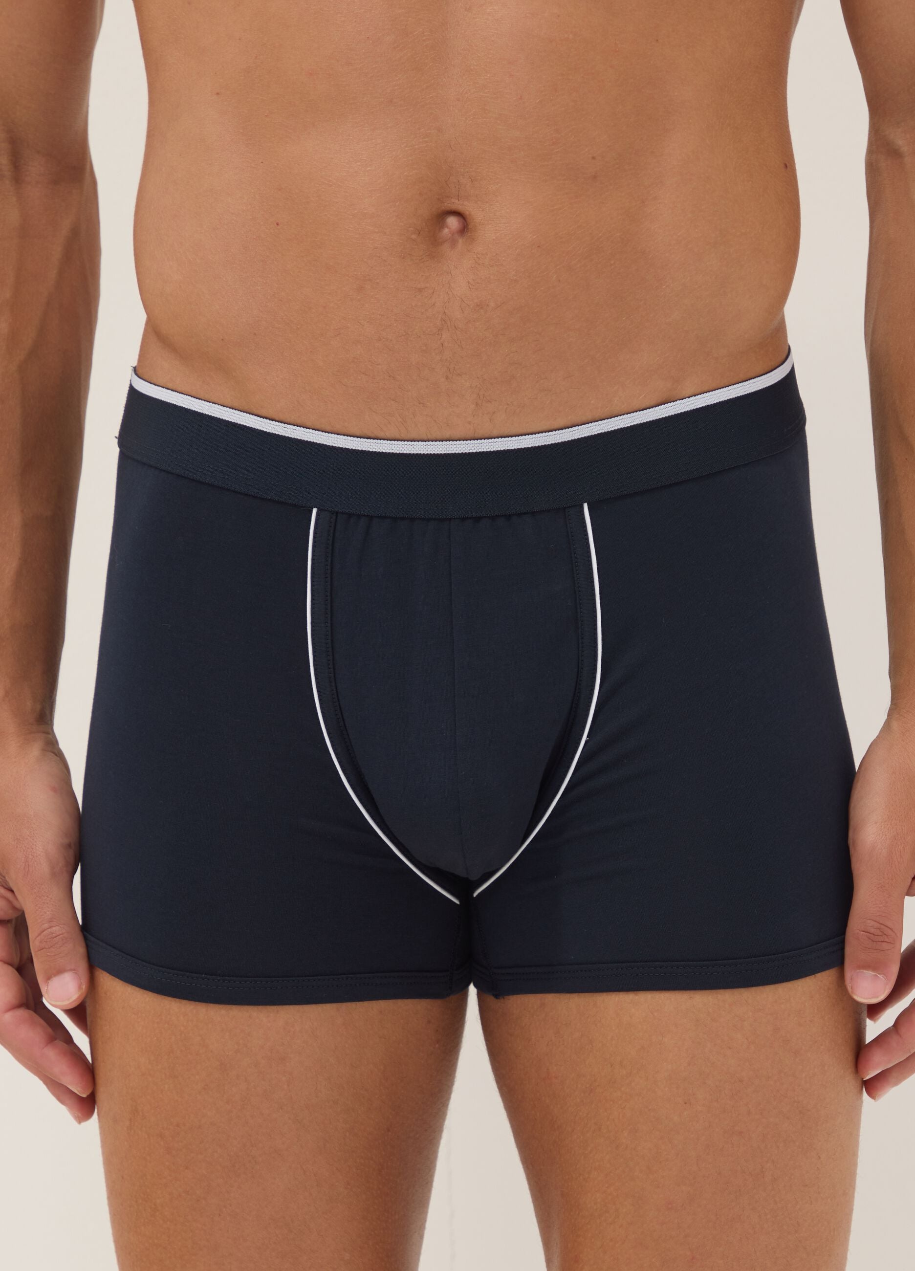 Two-pack of blue stretch Supima cotton boxers