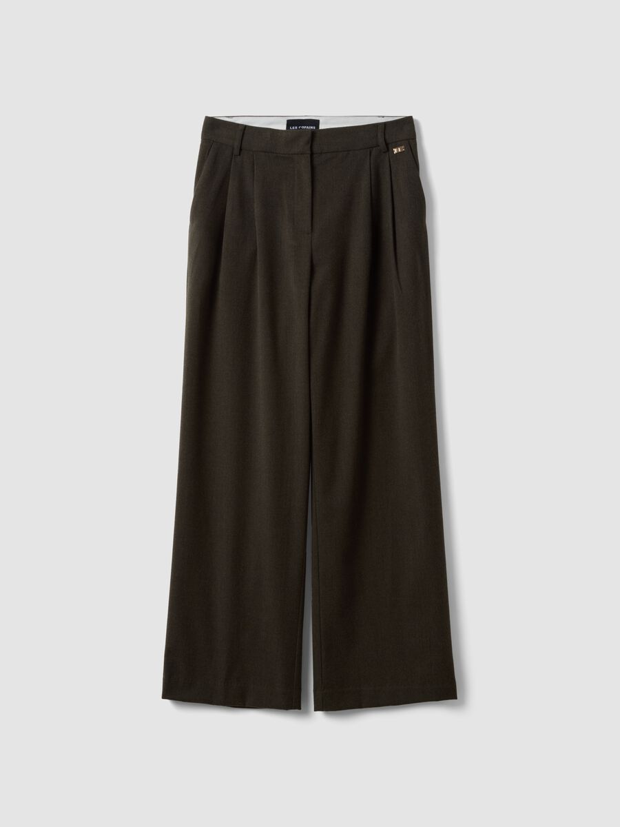 Grey wide-leg trousers in stretch viscose_4