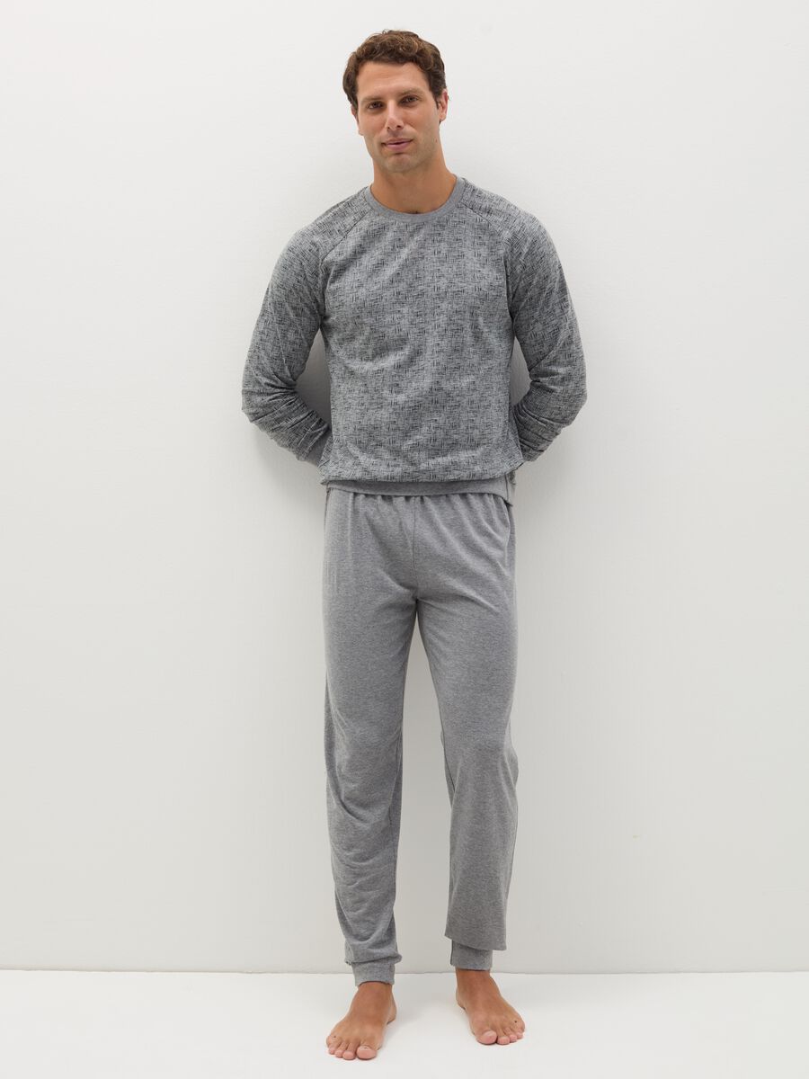 Cotton pyjamas with print_0