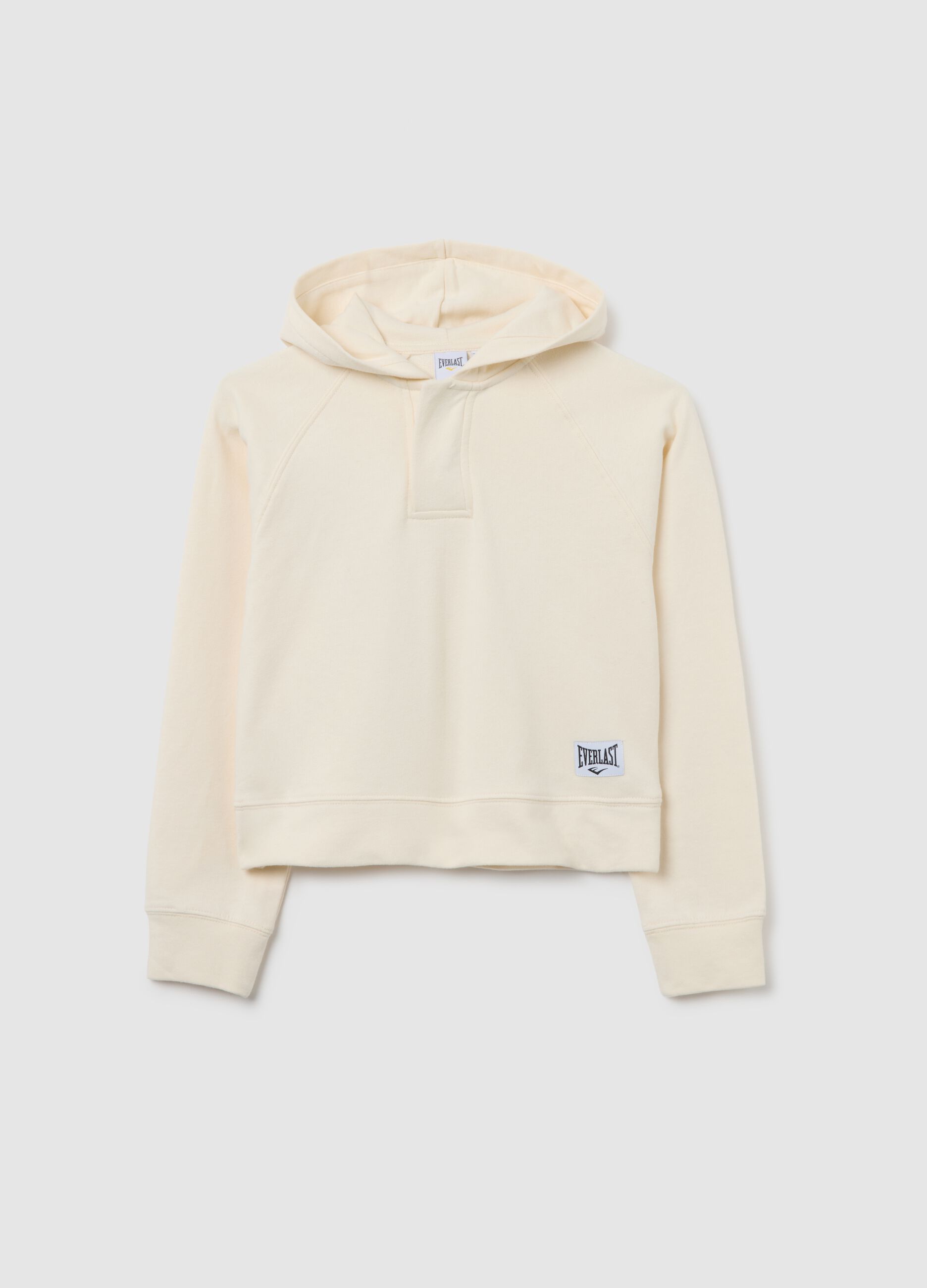 White hoodie with Everlast print
