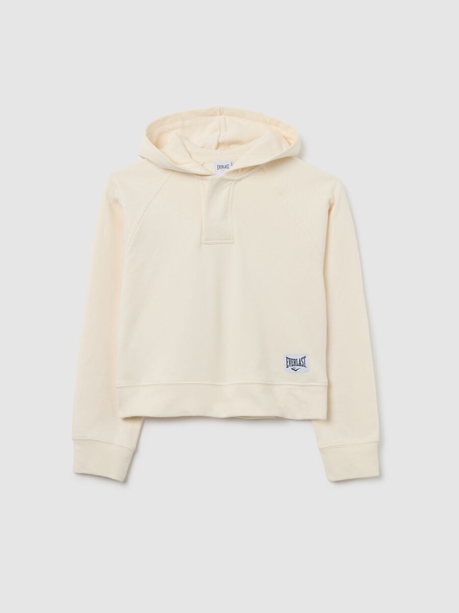 White hoodie with Everlast print_0